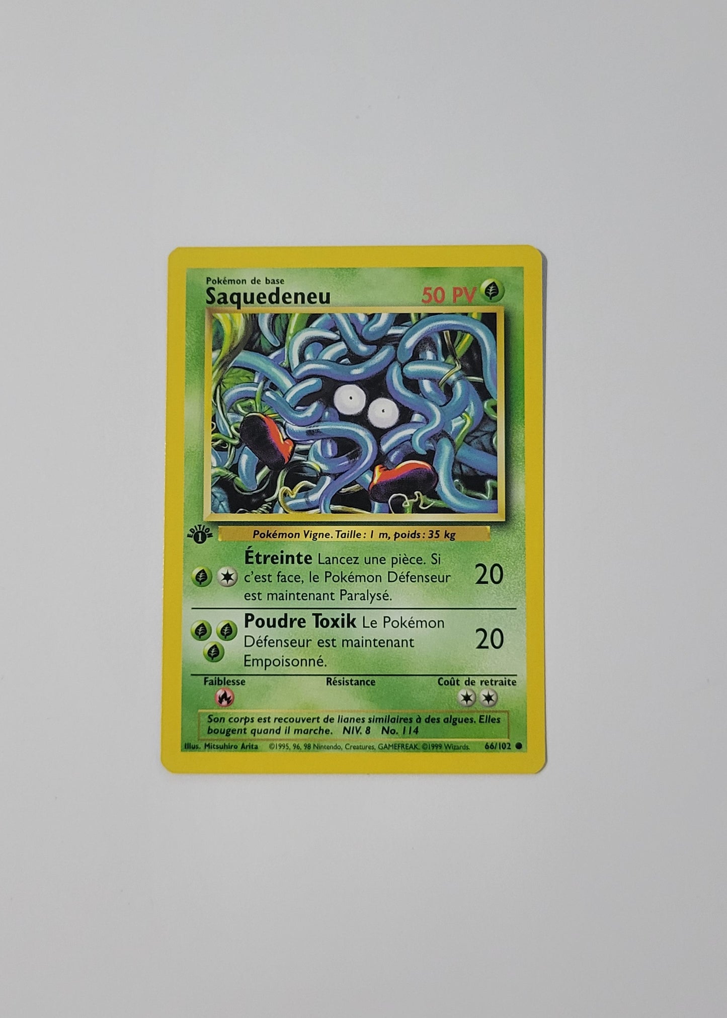 Tangela [Saquedeneu] 64/102 - Base Set (French, 1st Edition)