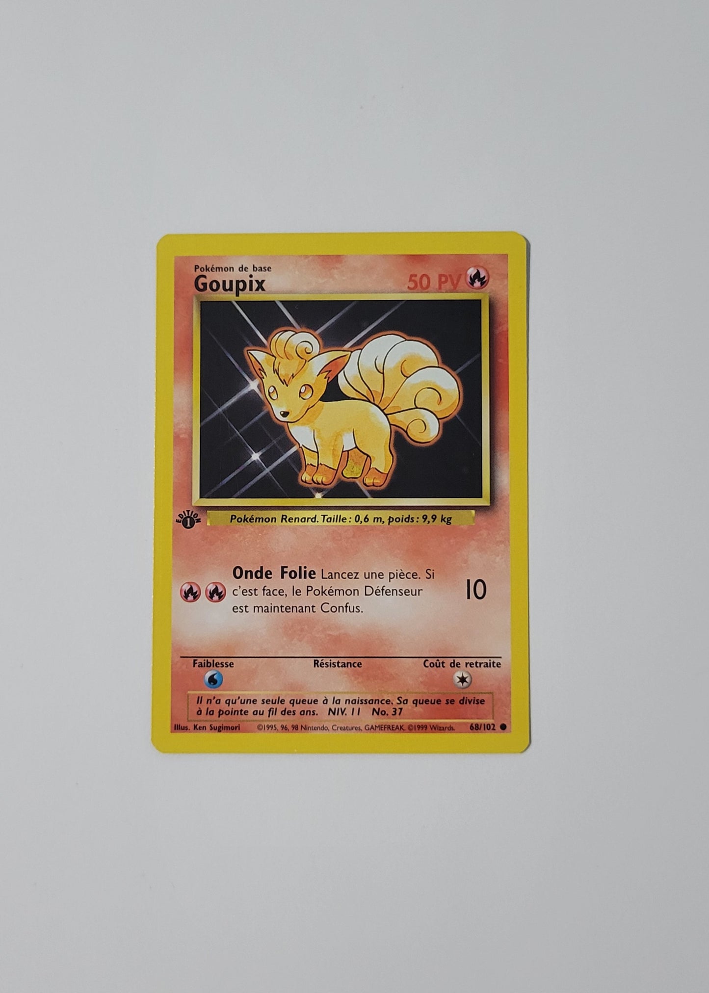 Vulpix [Goupix] 68/102 - Base Set (French, 1st Edition)