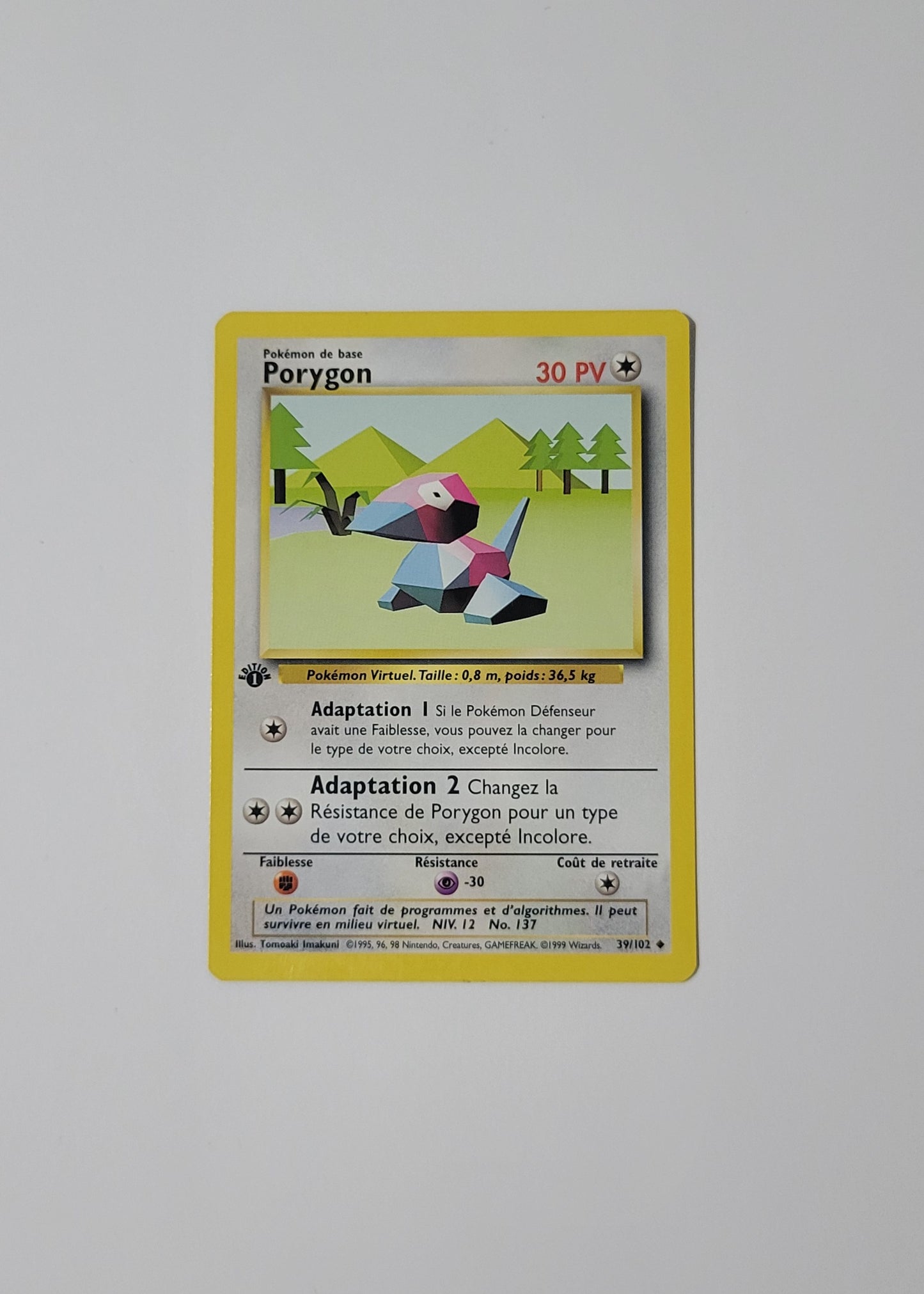 Porygon 39/102 - Base Set (French, 1st Edition)