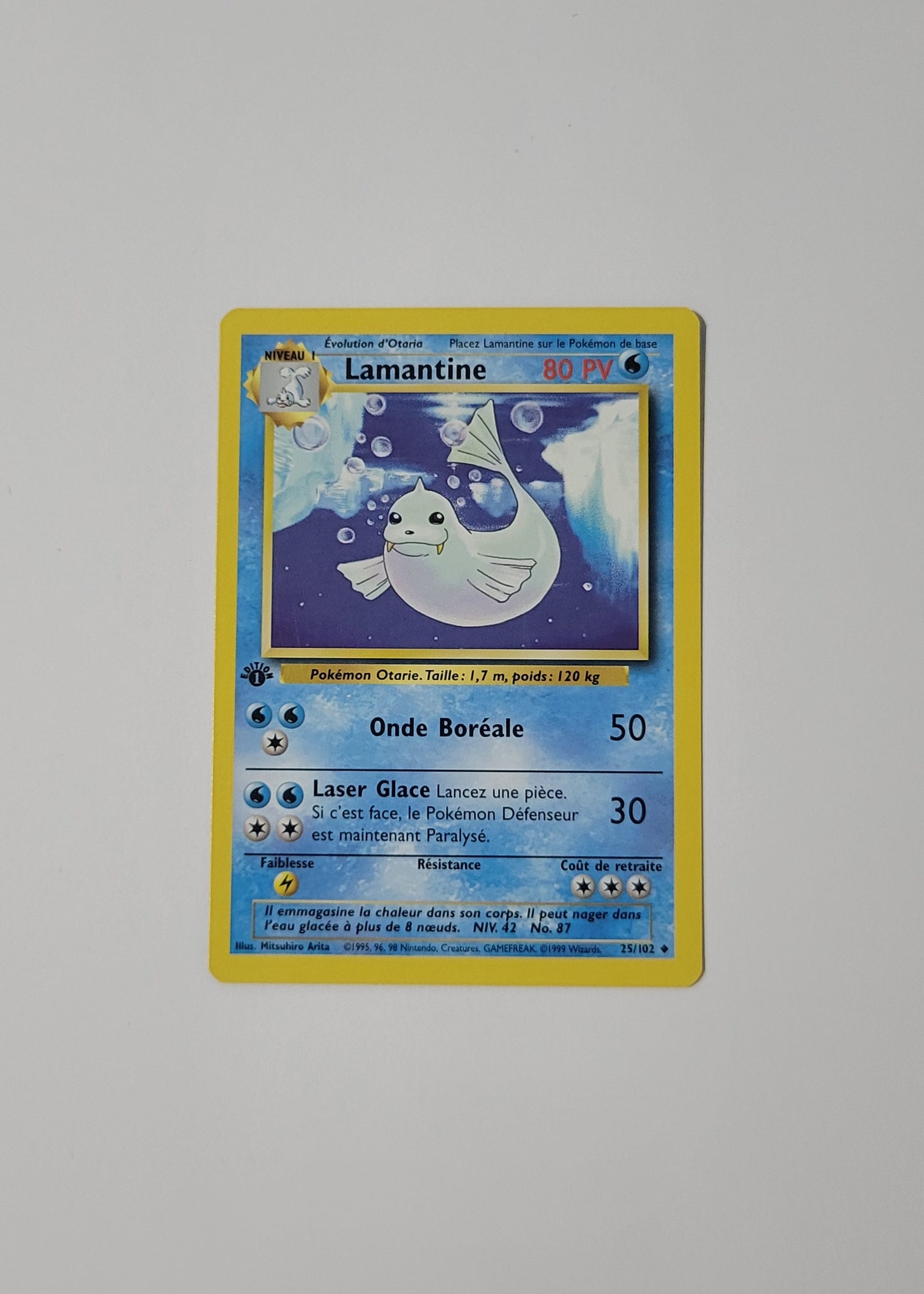 Dewgong [Lamantine] 25/102 - Base Set (French, 1st Edition)