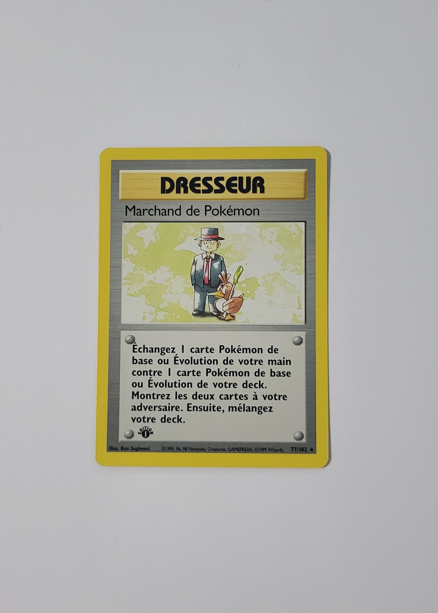 Pokémon Trader [Marchand de Pokémon] 77/102 - Base Set (French, 1st Edition)