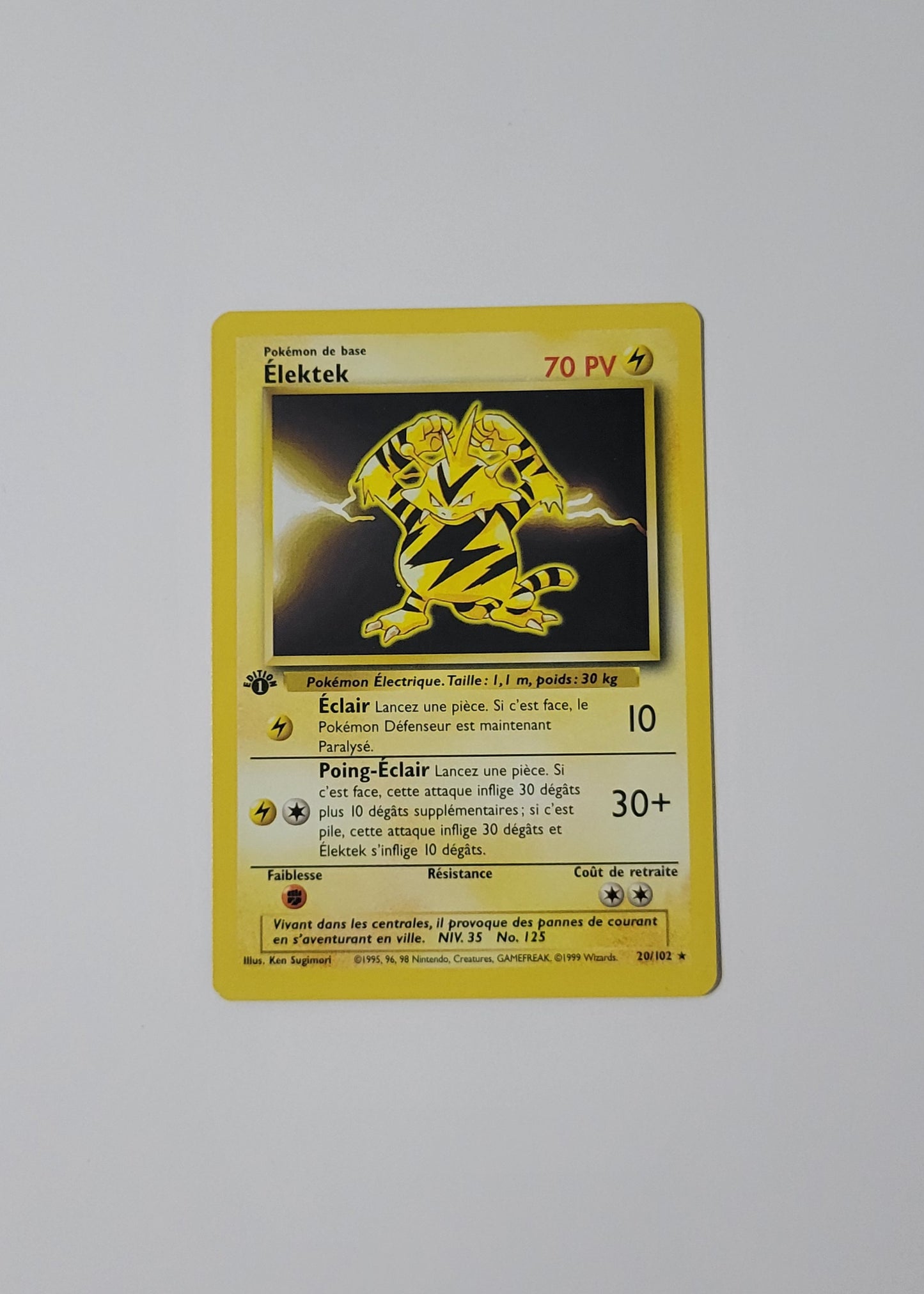 Electabuzz [Élektek] 20/102 - Base Set (French, 1st Edition)