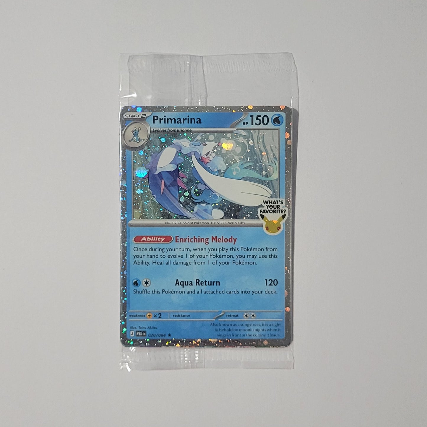 Primarina 020/084 (Sealed, 30th Stamped) - Pitch Black