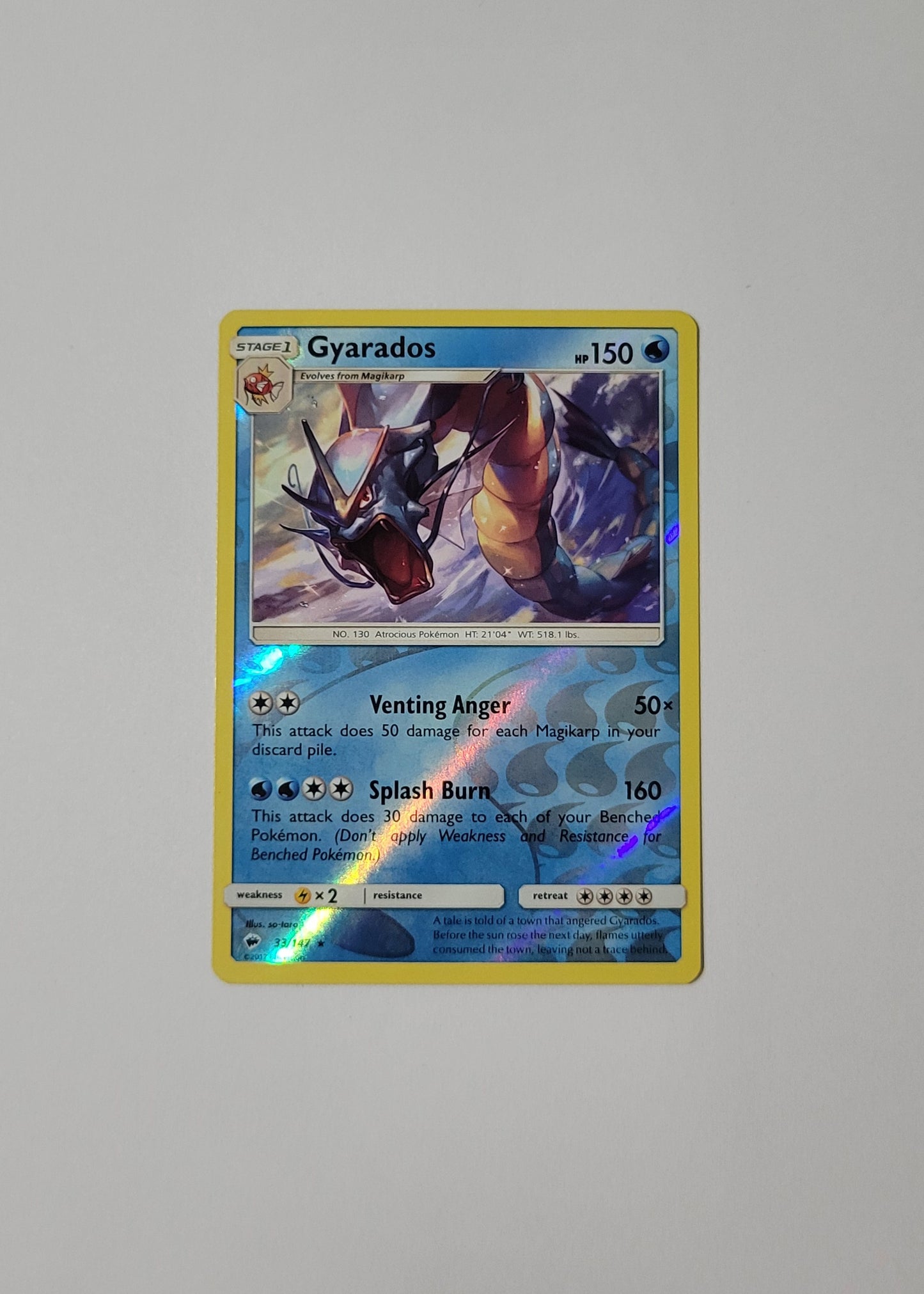 Gyarados 33/147 (Reverse Holo) - Burning Shadows