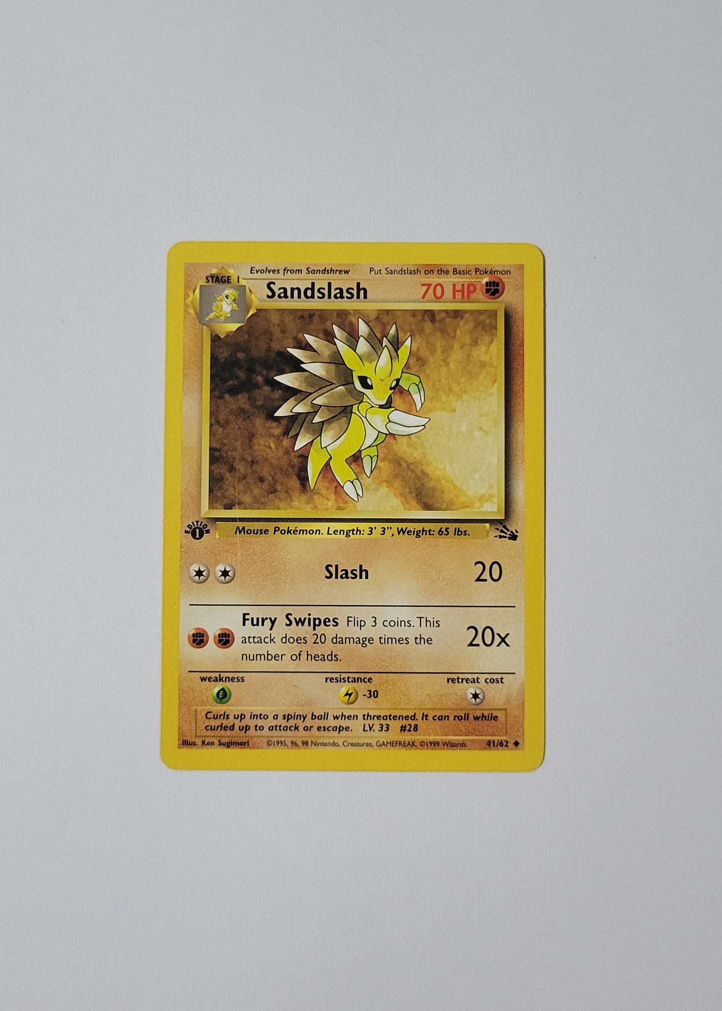 Sandslash 41/62 - Fossil (1st Edition)