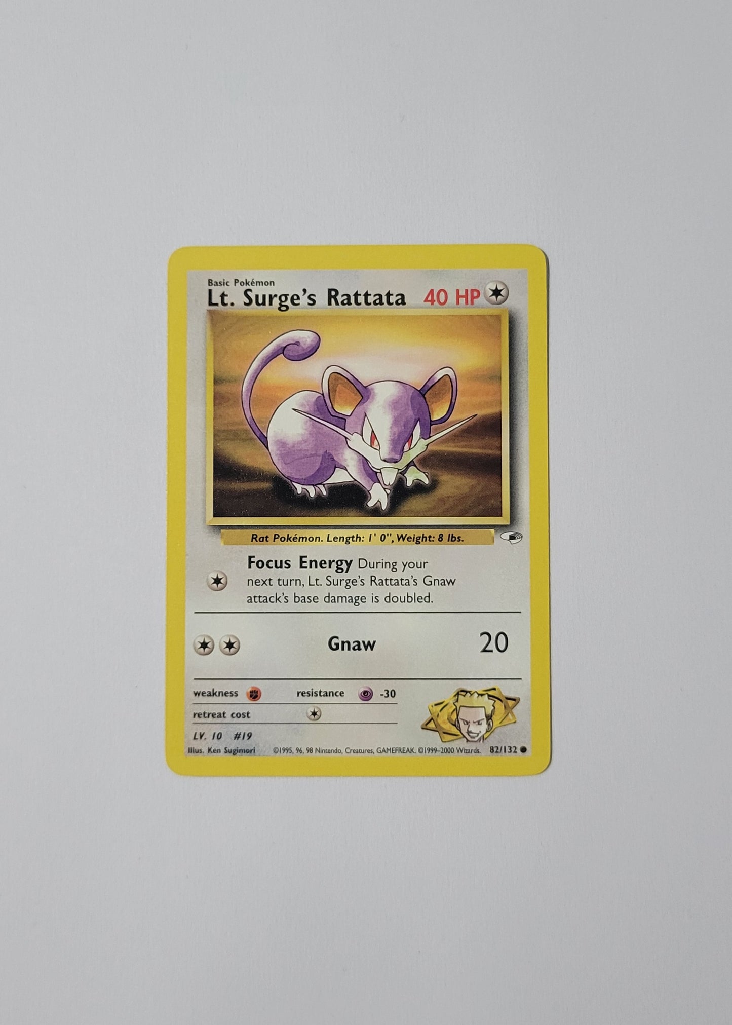 Lt. Surge's Rattata 82/132 - Gym Challenge