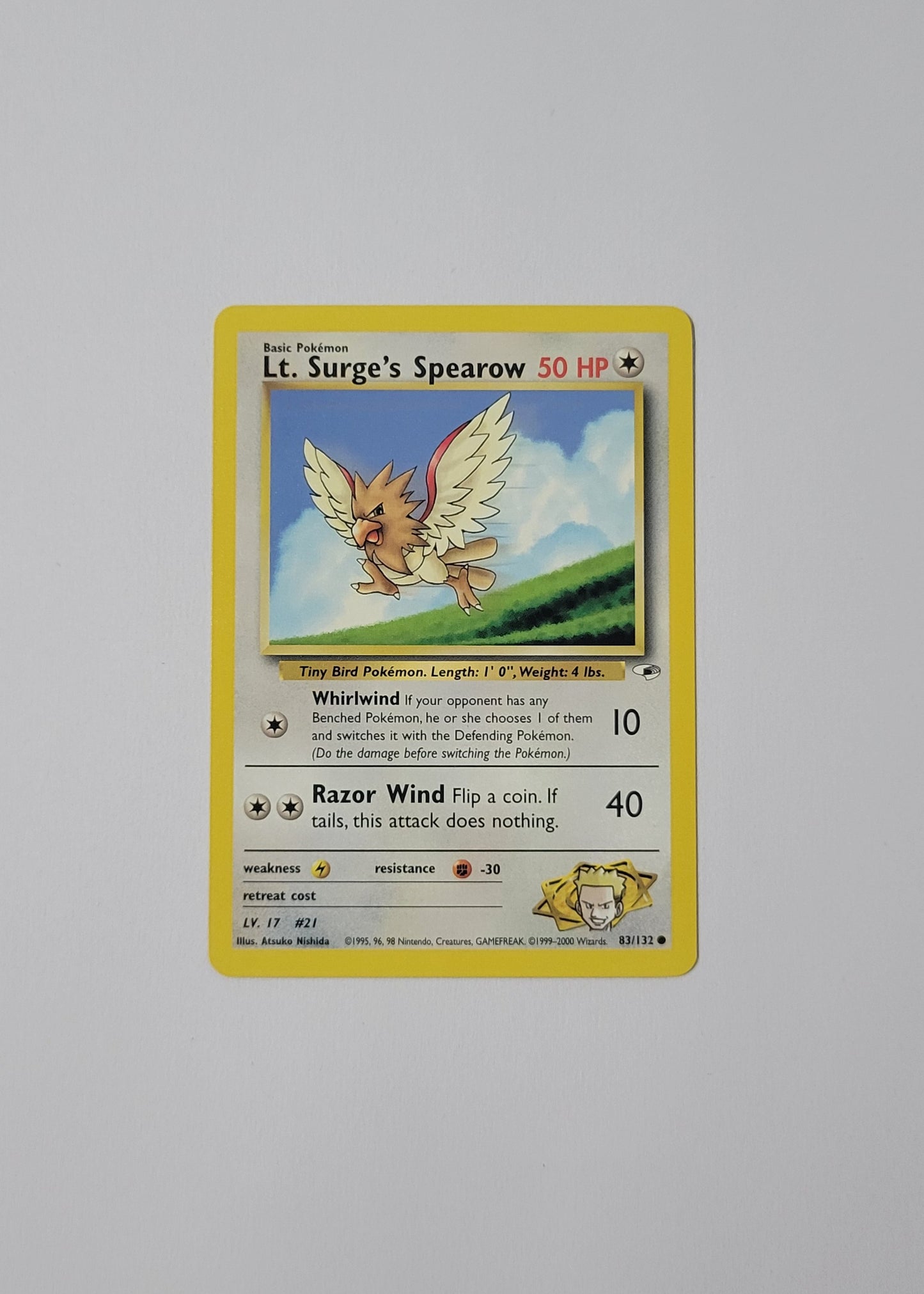 Lt. Surge's Spearow 83/132 - Gym Challenge