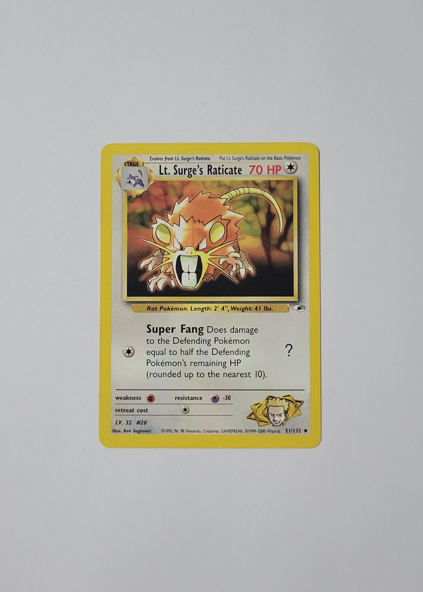 Lt. Surge's Raticate 51/132 - Gym Challenge