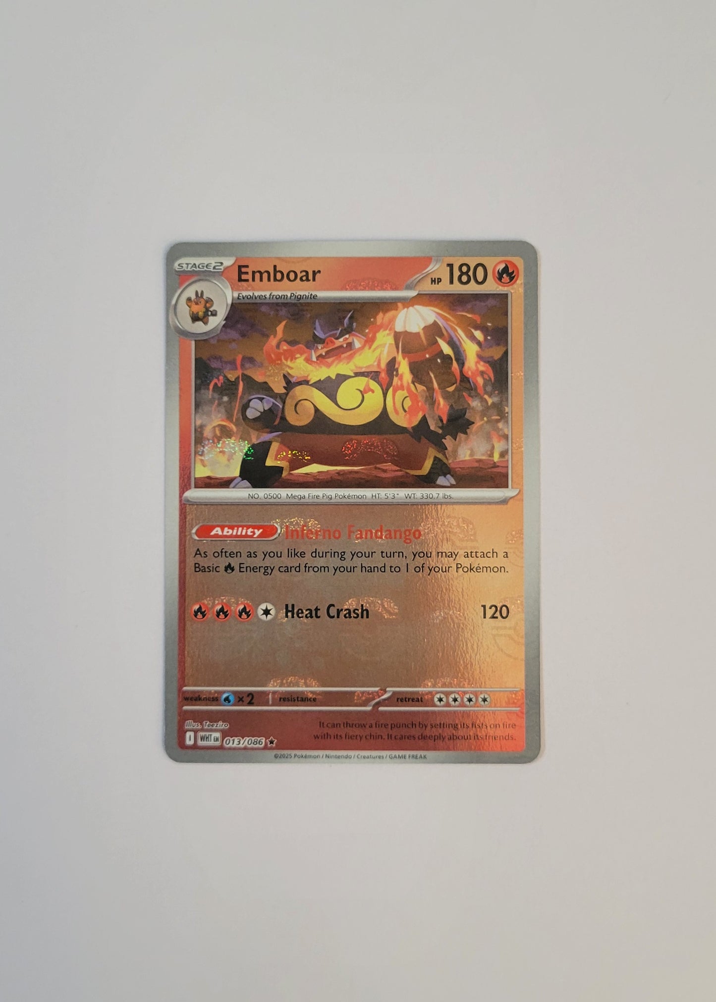 Emboar 013/086 (Master Ball) - White Flare