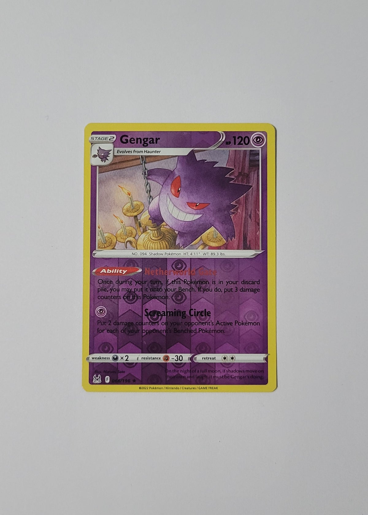 Gengar 066/196 (Reverse Holo) - Lost Origin