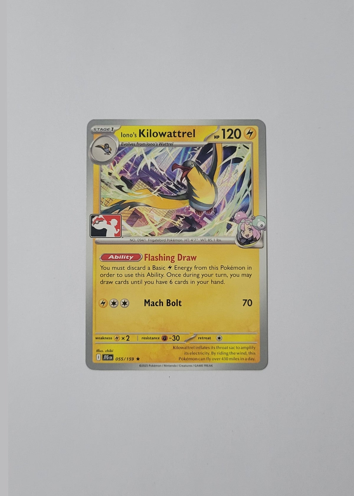 Iono's Kilowattrel 055/159 (Play Stamped) - Journey Together