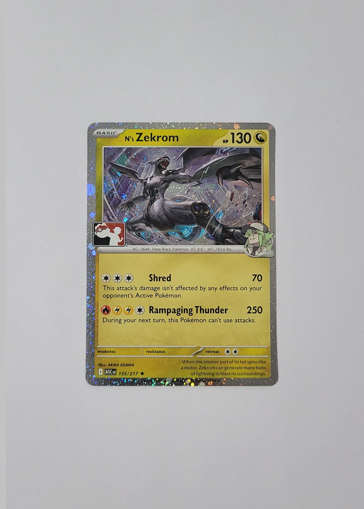N's Zekrom 155/217 (Cosmos Holo, Play Stamped) - Ascended Heroes