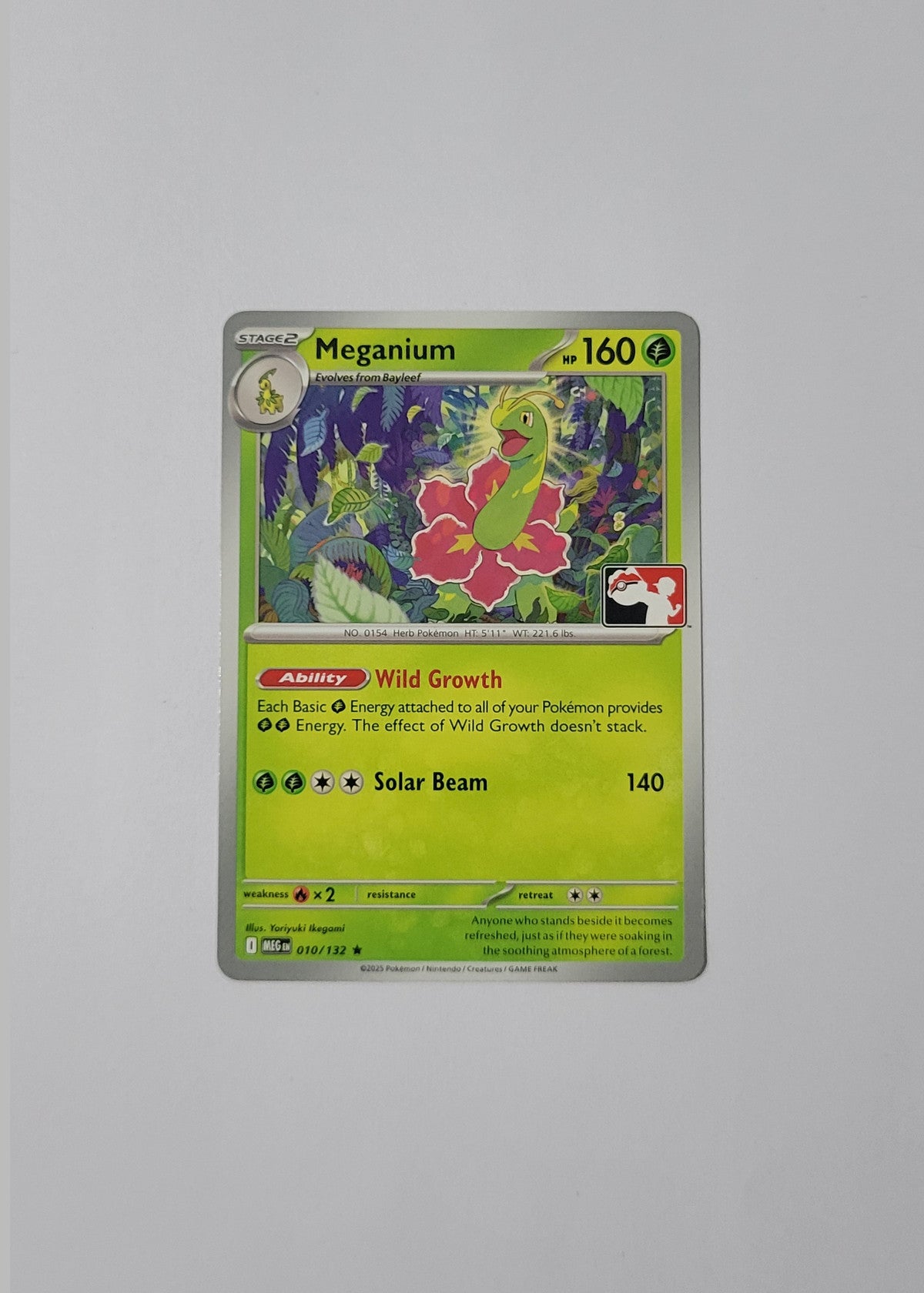 Meganium 010/132 (Play Stamped) - Mega Evolution Base Set