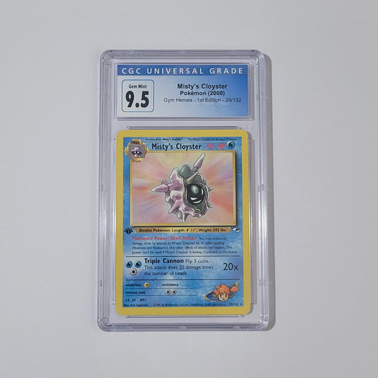 Misty's Cloyster 29/132 - Gym Heroes (1st Edition) - CGC 9.5