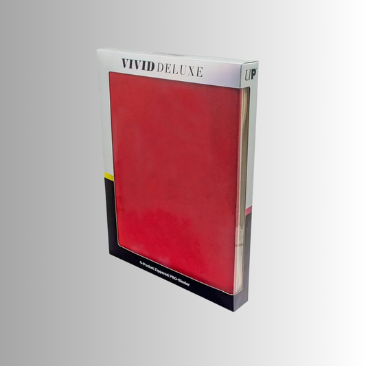 Ultra PRO Red Vivid Deluxe 9-Pocket Zippered PRO-Binder