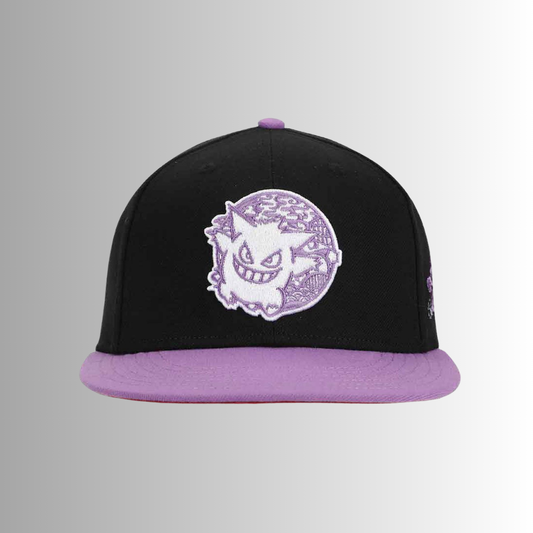 Gengar Embroidered Flat Bill Snapback Hat