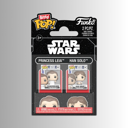Funko Bitty Pop! Star Wars: The Empire Strikes Back Princess Leia and Han Solo 2-Pack