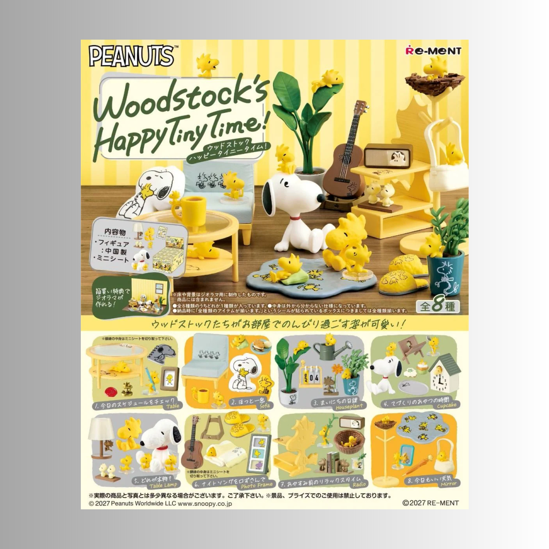 (Pre-Order) Re-Ment: Peanuts - Woodstock's Happy Tiny Time! (Box of 8)