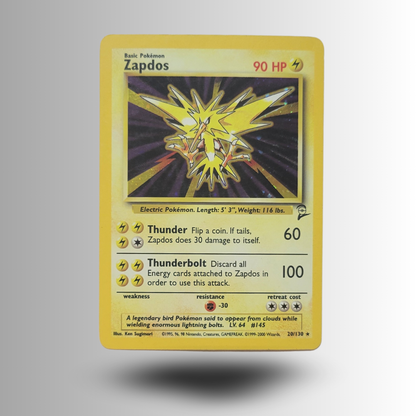 Zapdos 20/130 - Holo Rare - Base Set 2