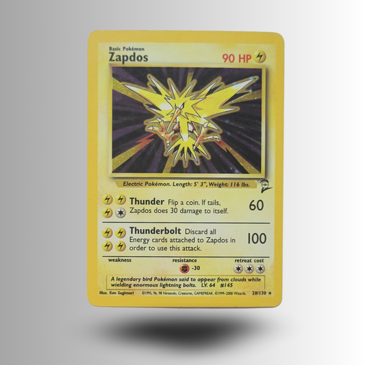 Zapdos 20/130 - Holo Rare - Base Set 2