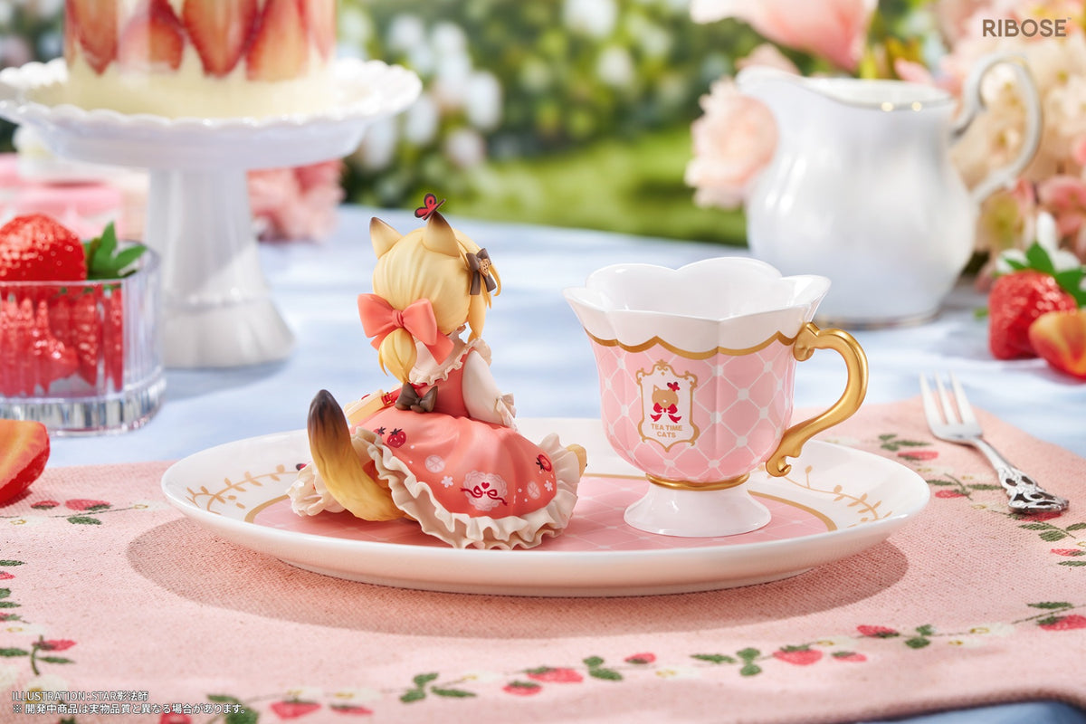 (Pre-Order) RIBOSE: Teatime Cats - Orange Cat Figure