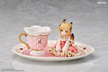 (Pre-Order) RIBOSE: Teatime Cats - Orange Cat Figure