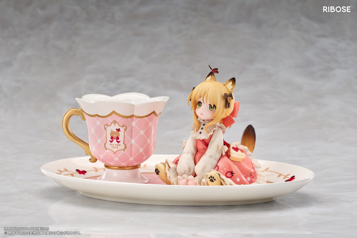 (Pre-Order) RIBOSE: Teatime Cats - Orange Cat Figure