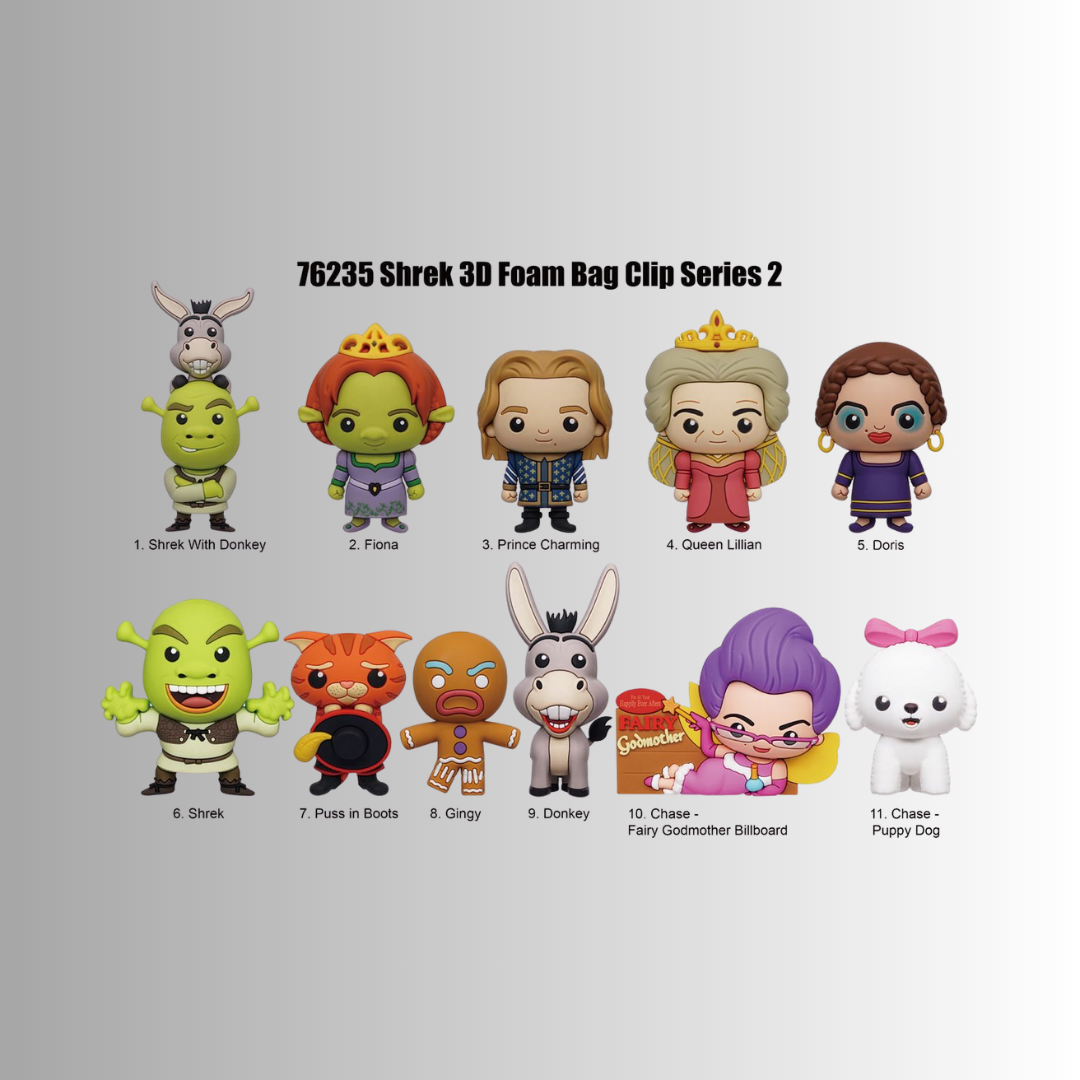 Shrek Series 2 3D Foam Bag Clip