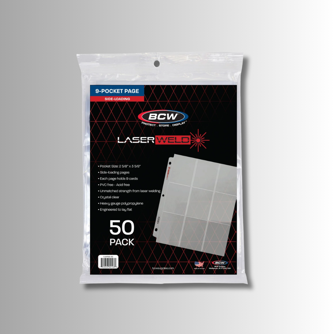 BCW LaserWeld 9-Pocket Page - Side Load 50ct