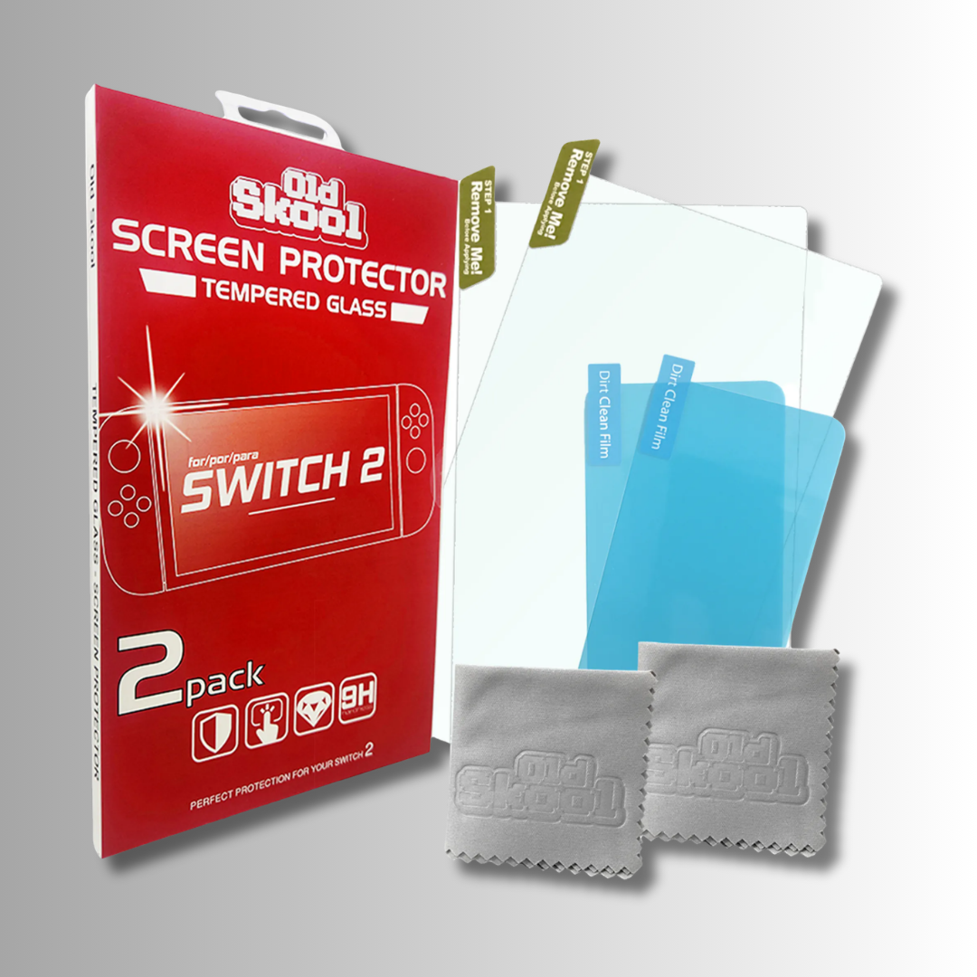 Old Skool Tempered Glass Screen Protector (2-Pack) - Nintendo Switch 2