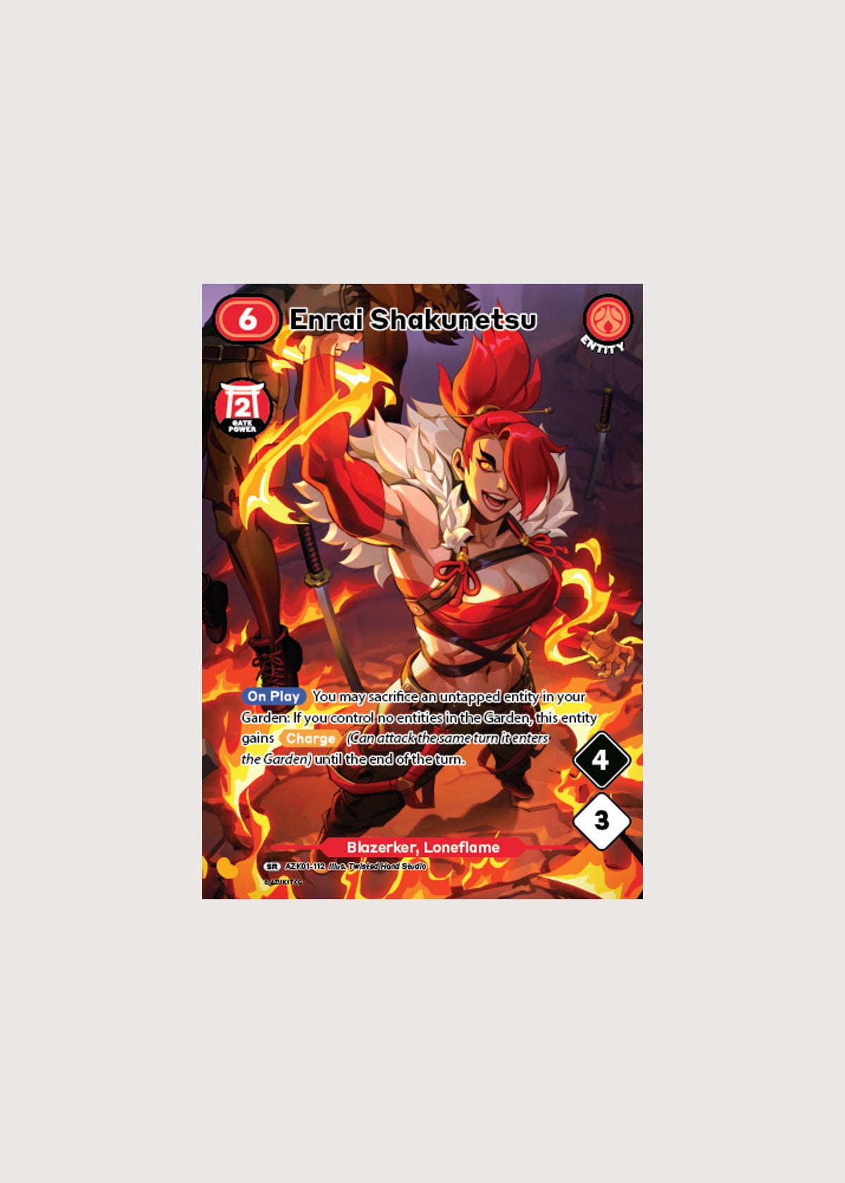 Enrai Shakunetsu AZK01-112, Super Rare, Gates Awakened