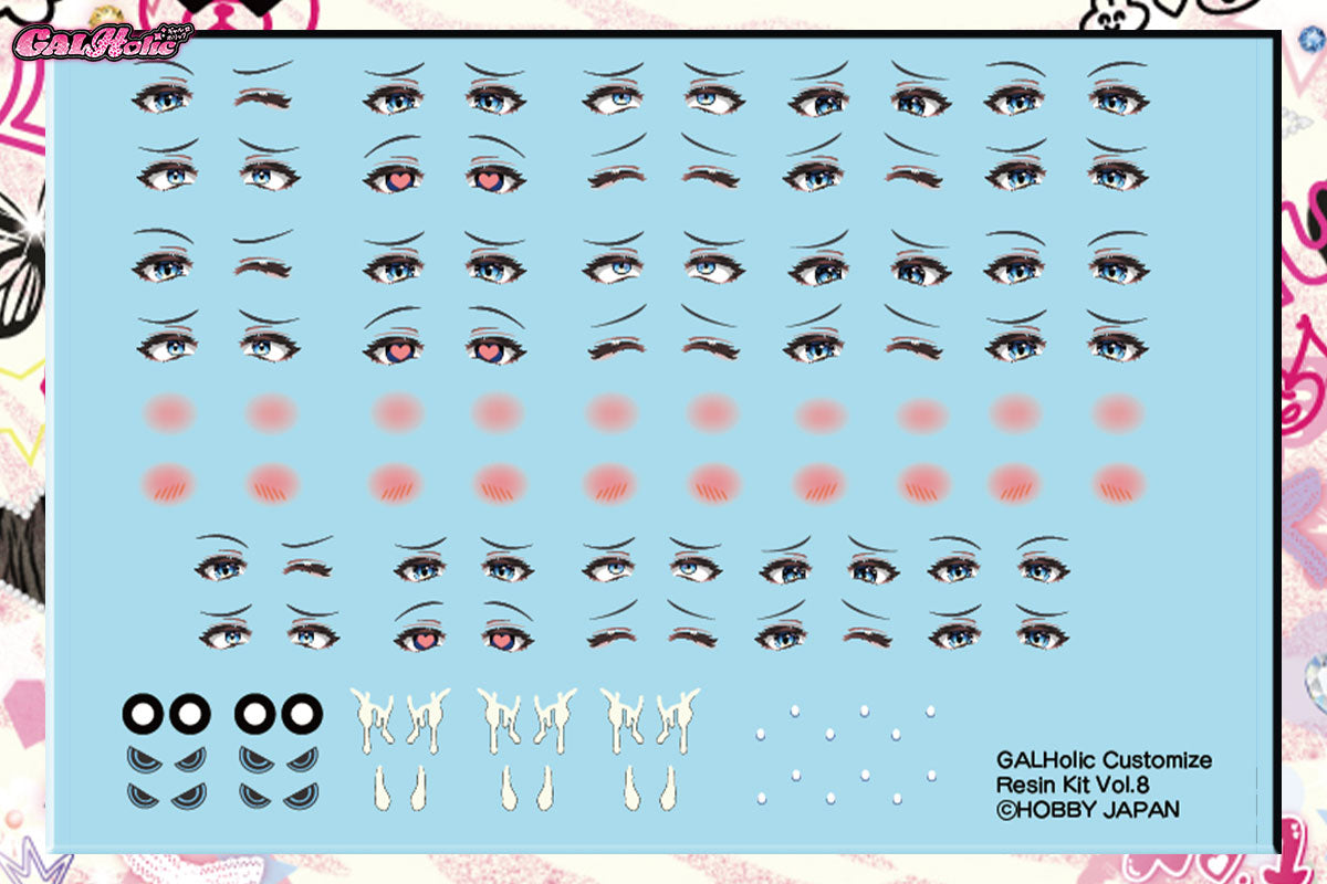 (Pre-Order) AMAKUNI: GALHolic - Customize Resin Kit Vol. 8 Expression Parts & Decals for Vol. 2 Shinao Figure
