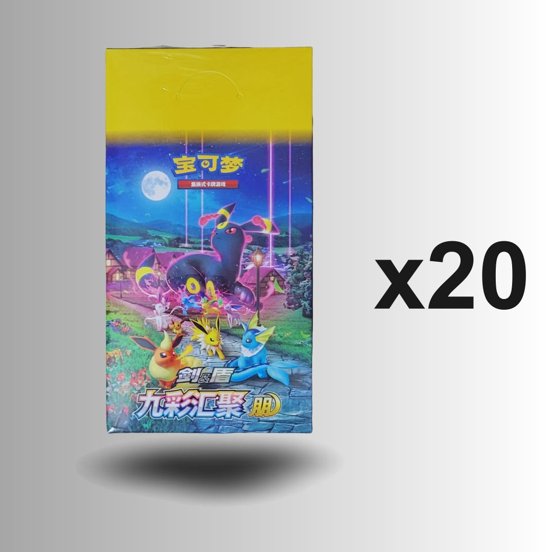 (Special Order) Nine Colors Gathering Eeveelutions Jumbo Booster Box (Case of 20) (S-Chinese)