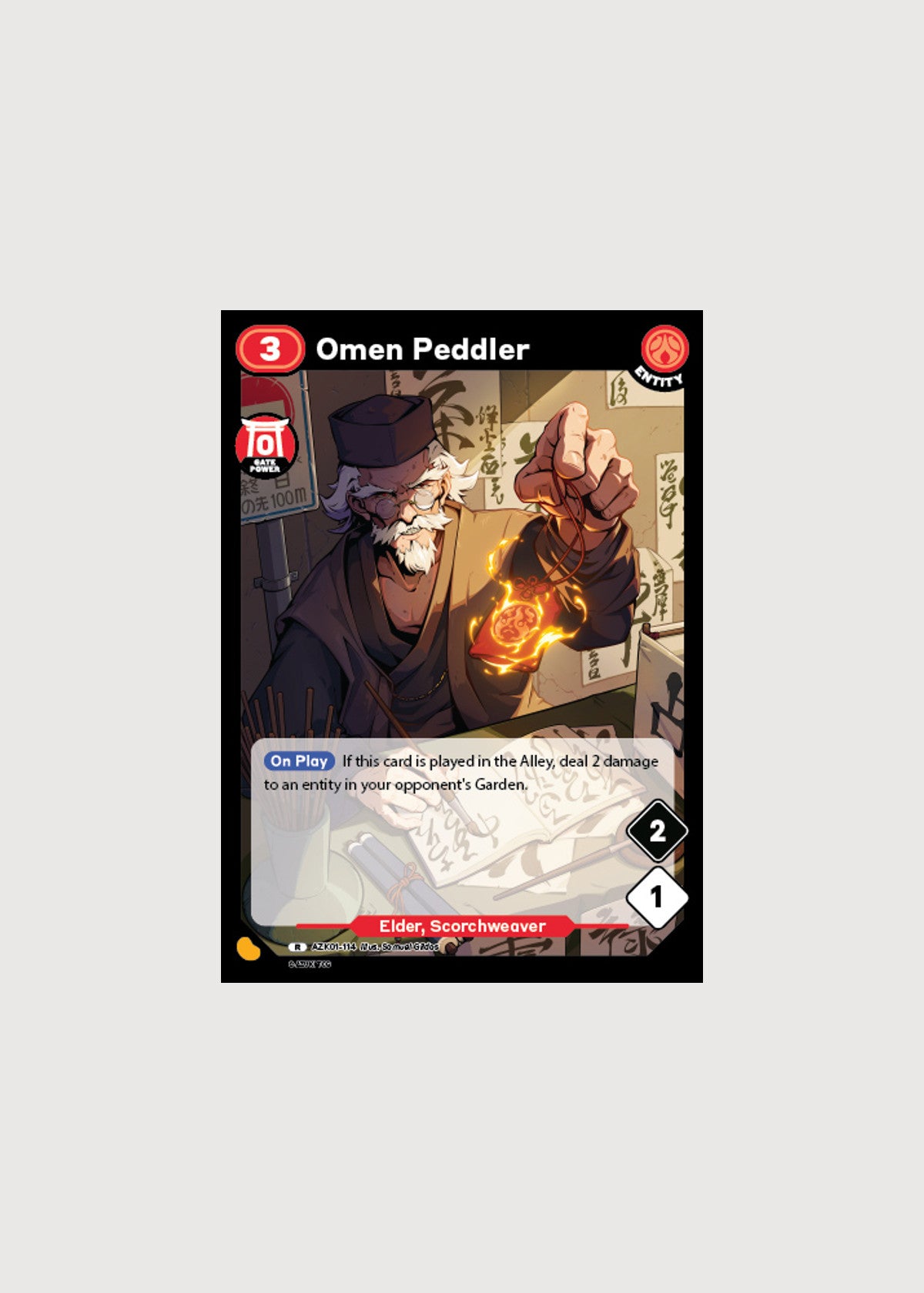 Omen Peddler AZK01-114, Rare, Gates Awakened