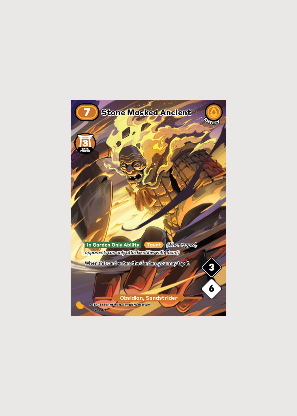 Stone Masked Ancient STT03-013A, Super Rare (Alternate Art), Gates Awakened