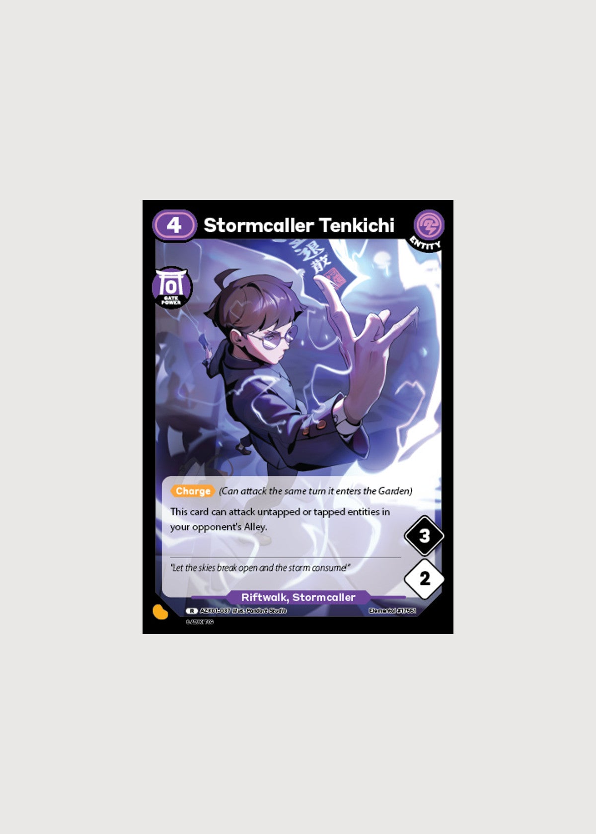 Stormcaller Tenkichi AZK01-037, Rare, Gates Awakened