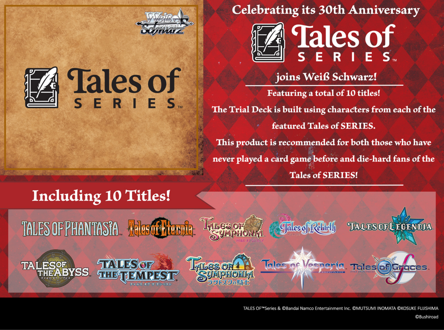 (Pre-Order) Weiß Schwarz: Tales of SERIES Trial Deck (English Edition)